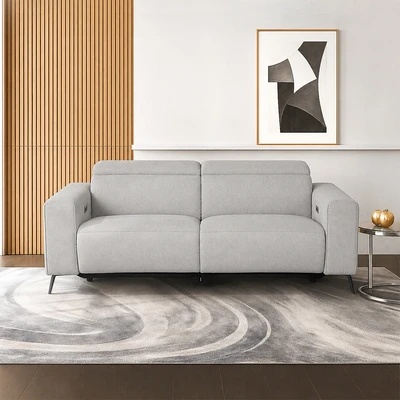 Gambar Ferrara Gilbert Sofa Recliner Fabric 3 Seater - Abu-Abu