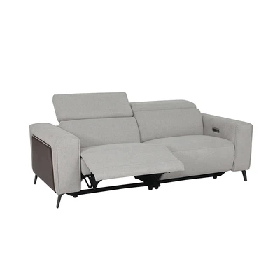 Gambar Ferrara Gilbert Sofa Recliner Fabric 3 Seater - Abu-Abu