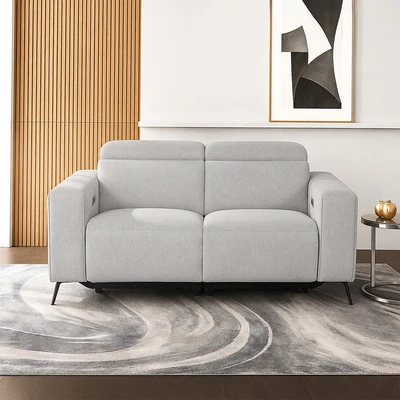 Gambar Ferrara Gilbert Sofa Recliner Fabric 2 Seater - Abu-Abu