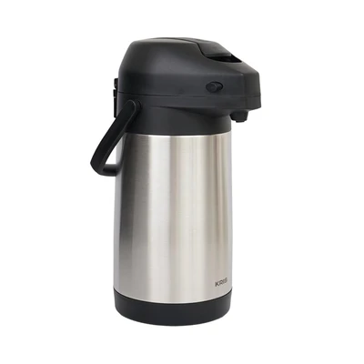 Gambar Kris Teko Vacuum Flask Stainles Steel 2.5 Liter - Silver/Hitam