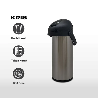 Gambar Kris 1.9 Ltr Teko Vacuum Flask Dengan Glass Liner Gd-19ps