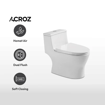 Gambar Acroz Kloset Duduk Siphonic Monoblock A8867 - Putih