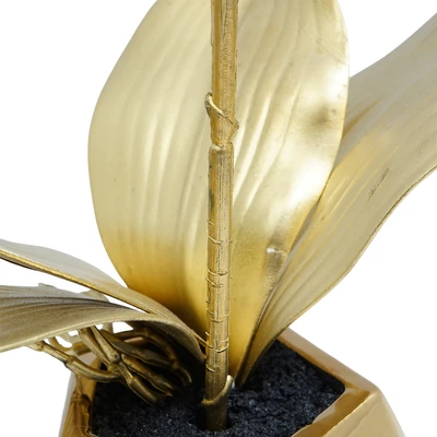 Gambar Informa Bunga Artifisial Orchid Dengan Pot 26x26x49 cm - Gold