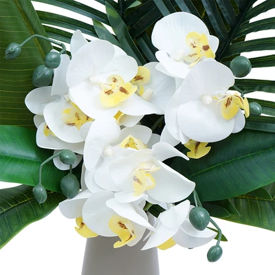 Gambar Informa Bunga Artifisial Orchid Dengan Pot 13x13x83 cm - Putih