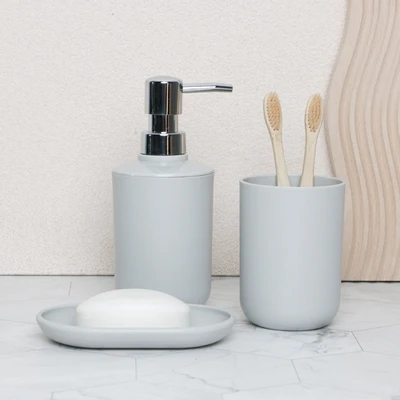 Gambar Stora Set 3 Pcs Gift Perlengkapan Kamar Mandi - Abu-Abu