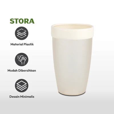 Gambar Stora 300 Ml Gelas Sikat Gigi - Putih Ivory