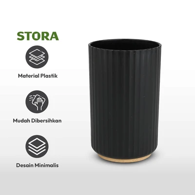 Gambar Stora 300 Ml Tempat Sikat Gigi - Hitam