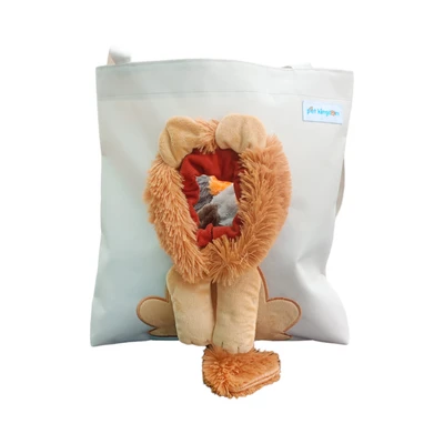 Gambar Pet Kingdom Tote Bag Hewan Lion Head - Krem Beige