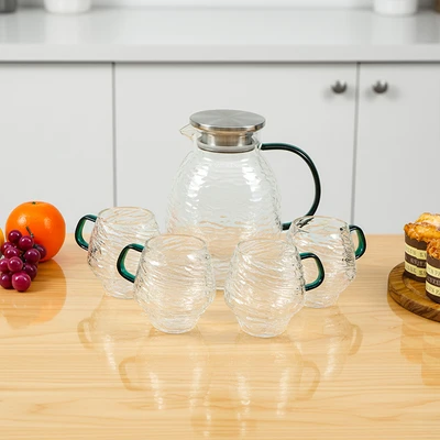 Gambar Appetite Jola Teko Minum & Gelas Kaca 1.8 Liter Set 5 pcs Transparan