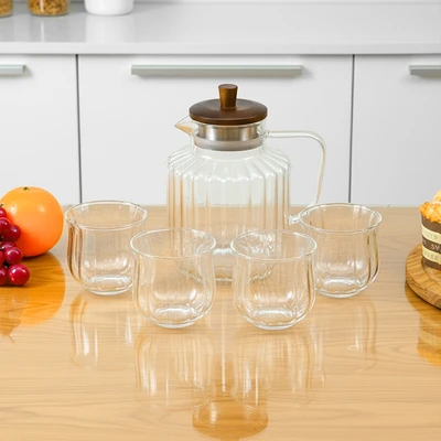 Gambar Appetite Jeny Teko Minum & Gelas Kaca 1.6 Liter Set 5 pcs