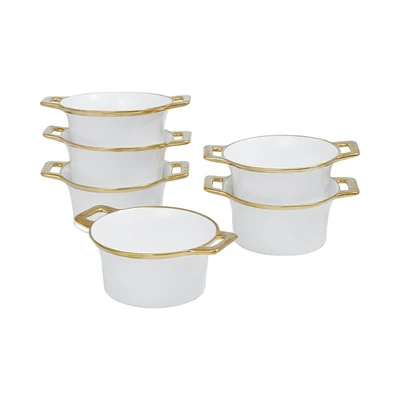 Gambar Appetite Hwasa Mangkuk Saji 2.3 Liter Set 8 pcs - Putih Matte