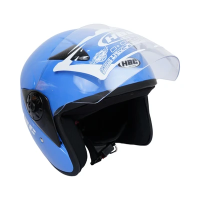 Gambar Hbc Helm Half Face Motor X80 - Biru Vesp