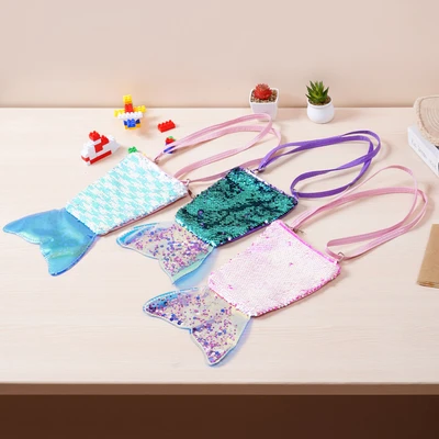 Gambar Ataru Tas Selempang Anak Mermaid Sequin Random