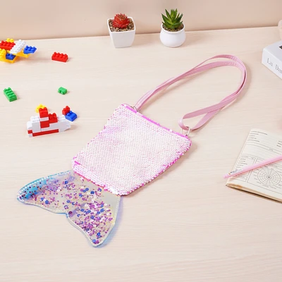 Gambar Ataru Tas Selempang Anak Mermaid Sequin Random