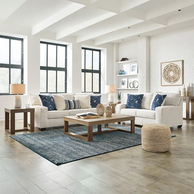 Gambar Ashley Padova Set Sofa Fabric 2 & 3 Seater - Putih Ivory