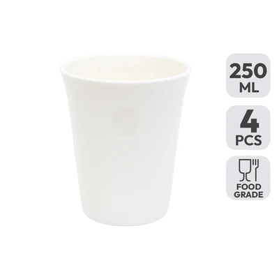Gambar Selma Petite Gelas Plastik 250 ml Set 4 pcs - Putih