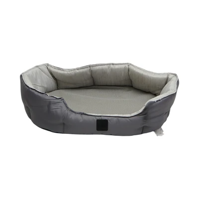 Gambar Paws N Tail Ukuran M Tempat Tidur Hewan Waterproof Oxford - Abu-Abu