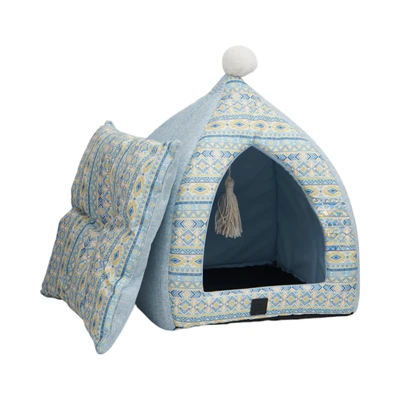 Gambar Paws N Tail Cave Tempat Tidur Hewan Linen