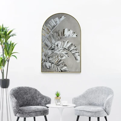 Gambar Informa Lukisan Kanvas Handmade & Print Arch Leaves 80.8x120.8 cm - Mix