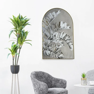 Gambar Informa Lukisan Kanvas Handmade & Print Arch Leaves 80.8x120.8 cm - Mix