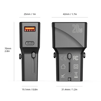 Jual Krisbow Travel Adaptor Usb A Type C 20 Watt Terbaru Ruparupa