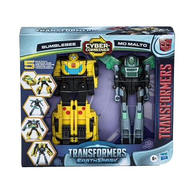 Gambar Transformers Earth Spark Cyber Combiner Bumblebee & Mo Malto
