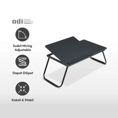 Gambar Odi Meja Laptop Lipat Dengan Mouse Pad - Hitam