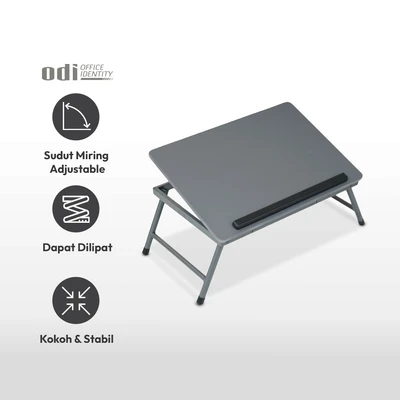 Gambar Odi Meja Lipat Laptop - Abu-Abu Tua
