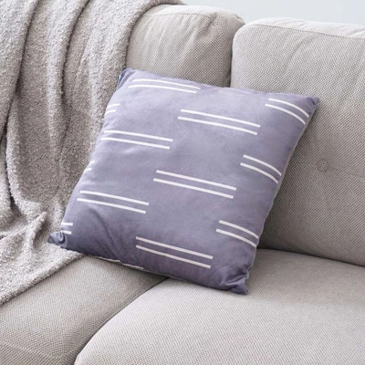 Gambar Informa Bantal Sofa Dacron Print Lines 40x40 cm - Abu-Abu