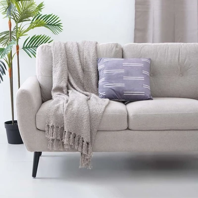 Gambar Informa Bantal Sofa Dacron Print Lines 40x40 cm - Abu-Abu