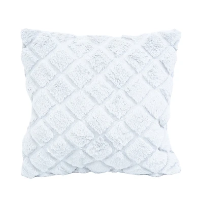 Gambar Informa Demi Bantal Sofa Polyester Quilt Faux Fur 45x45 cm - Abu-Abu