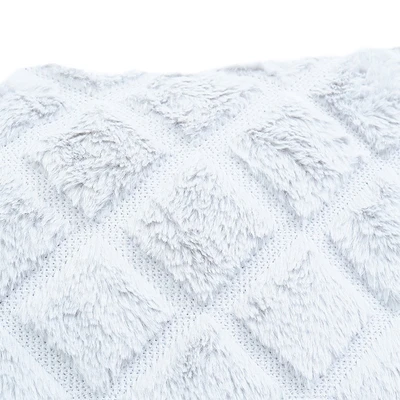 Gambar Informa Demi Bantal Sofa Polyester Quilt Faux Fur 45x45 cm - Abu-Abu