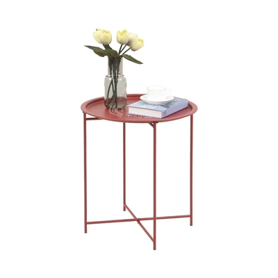 Gambar Soleil Meja Teras Dengan Tray - Merah Scarlet