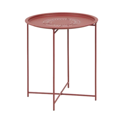 Gambar Soleil Meja Teras Dengan Tray - Merah Scarlet