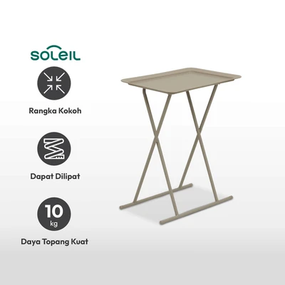 Gambar Soleil Thea Meja Teras Dengan Tray - Cokelat Tan