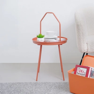 Gambar Informa Hanna Meja Sisi Round - Merah Terracotta