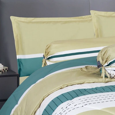 Gambar Sleeplite 160x200 cm Set 6 Pcs Seprai Queen Microfiber Stripe Spruce