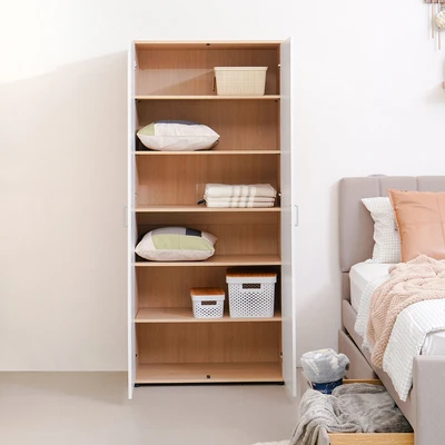 Gambar Informa Rana Kabinet Dengan Rak 6 Tingkat - Putih/Cokelat Maple