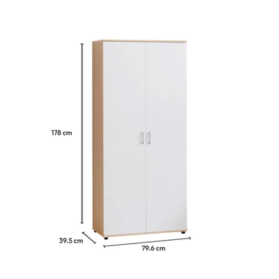 Gambar Informa Rana Kabinet Dengan Rak 6 Tingkat - Putih/Cokelat Maple
