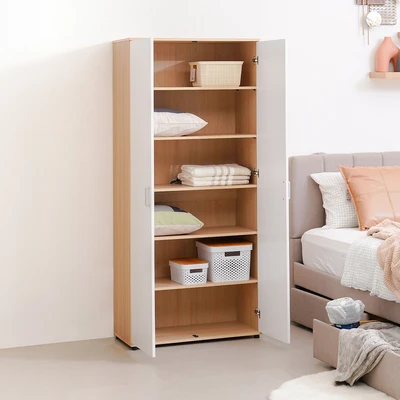Gambar Informa Rana Kabinet Dengan Rak 6 Tingkat - Putih/Cokelat Maple