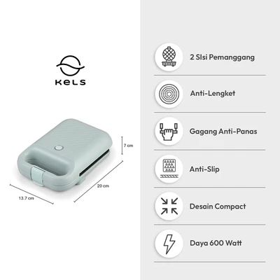 Gambar Kels Avery Waffle Maker Square - Hijau