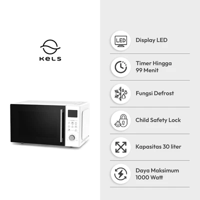 Gambar Kels Warran Microwave 30 Liter - Silver
