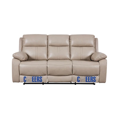 Gambar Cheers Mario Sofa Recliner Kulit 3 Seater - Cokelat Latte