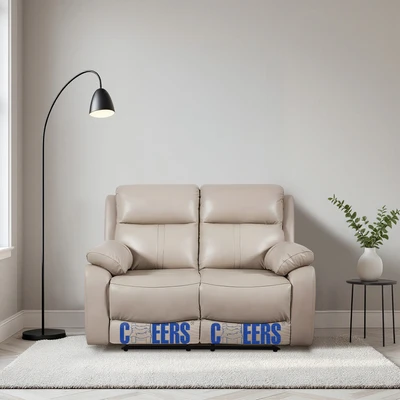 Gambar Cheers Mario Sofa Recliner Kulit 2 Seater - Cokelat Latte