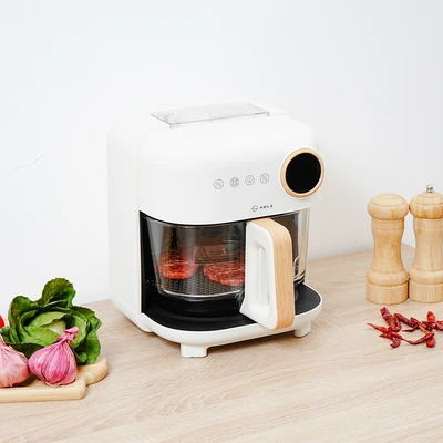 Gambar Kels Trevo Air Fryer Glass Steam 4.2 Liter 800 Watt - Putih