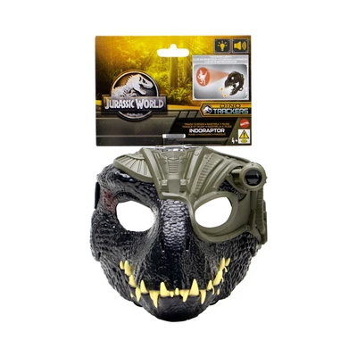Jurassic World Roleplay Mask Dino Track Roar Indoraptor Hitam