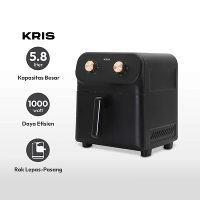 Gambar Kris 5.8 Ltr Air Fryer - Hitam