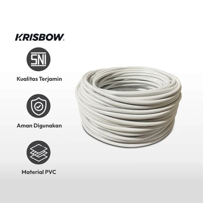 Gambar Krisbow Kabel Listrik Serabut NYMHY 1 Meter 3x1 mm2 - Putih