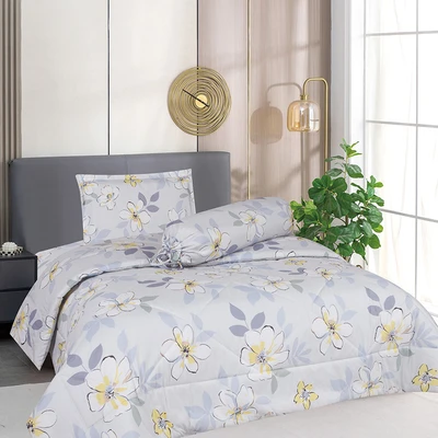 Gambar Sleeplite 120x200 cm Set 4 Pcs Seprai Single Microfiber Flower Isla