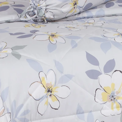 Gambar Sleeplite 120x200 cm Set 4 Pcs Seprai Single Microfiber Flower Isla